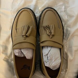 Dr. Martens Tan Leather Tassel Loafers